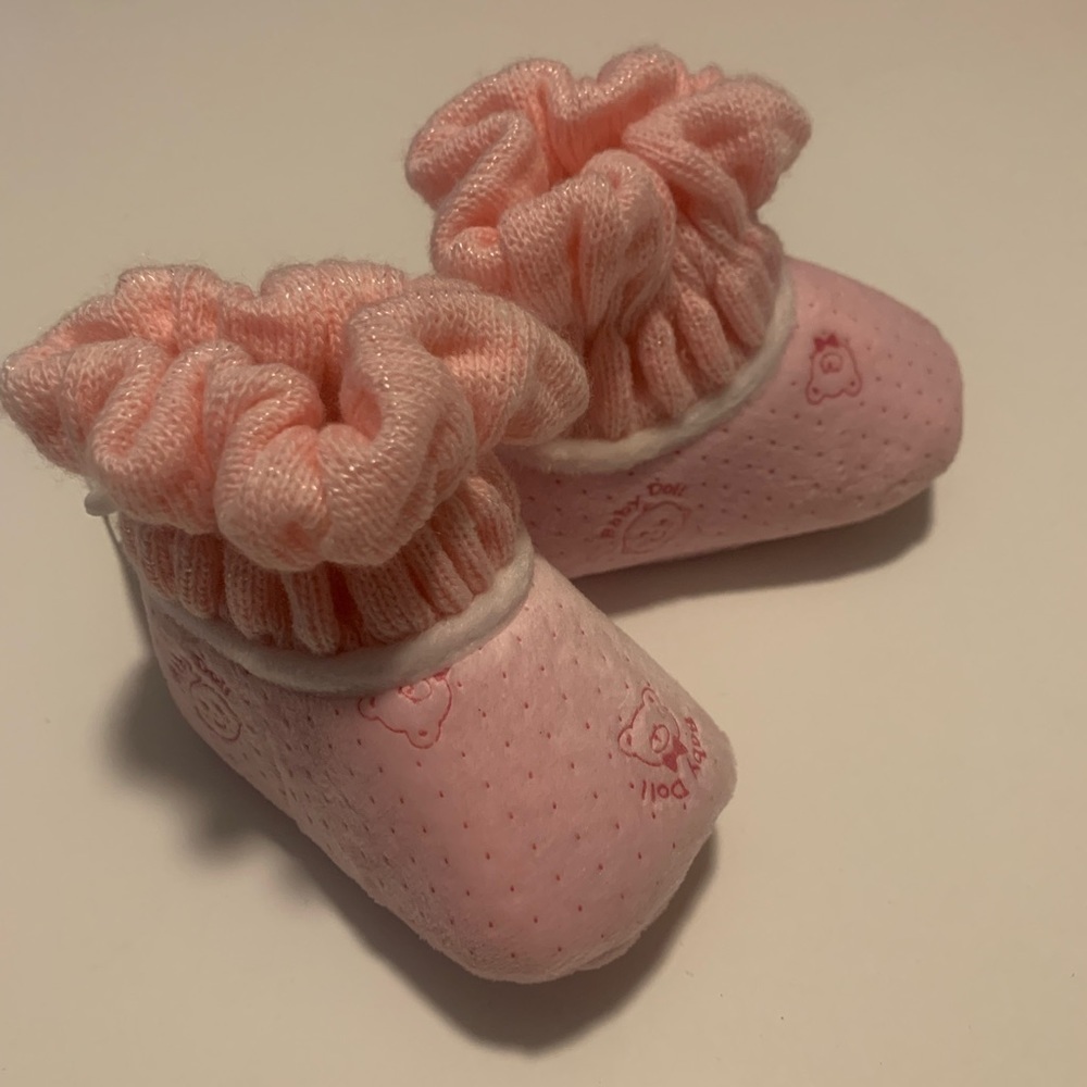 Tender Toes Baby Pink Slippers Size 2 New With Tag